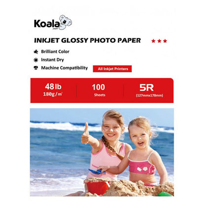 Koala Inkjet Glossy Photo Paper 180gsm 100 Sheets Used For All Inkjet Printers