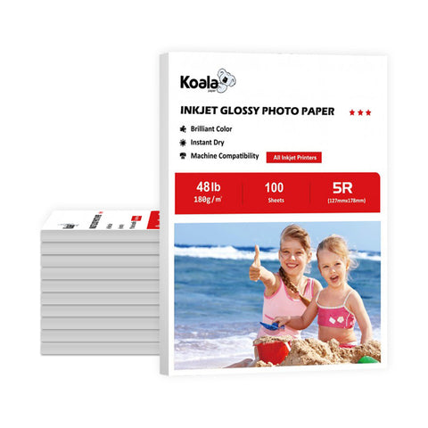 【Bulk Prices】1000-3000 Sheets Koala Glossy Inkjet Photo Paper – Vivid Color, 48lb (180gsm)