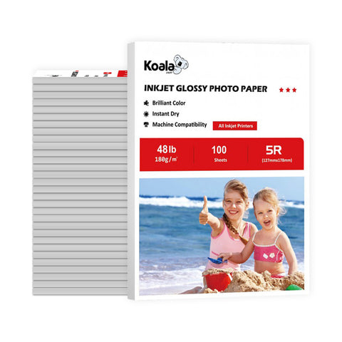 【Bulk Prices】1000-3000 Sheets Koala Glossy Inkjet Photo Paper – Vivid Color, 48lb (180gsm)