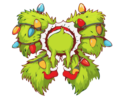 Grinch wreath - PNG