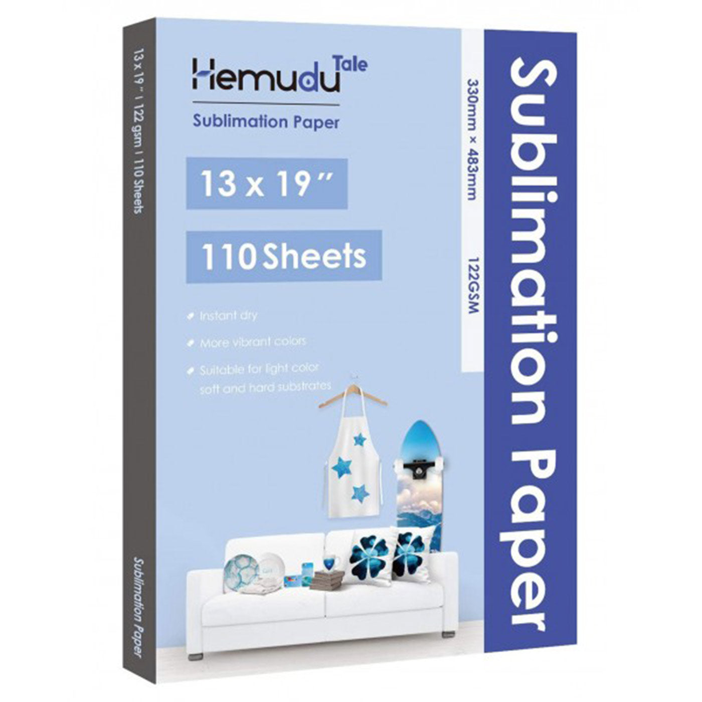 Hemudu Sublimation Transfer Paper 122gsm 110 Sheets for any Inkjet Printer