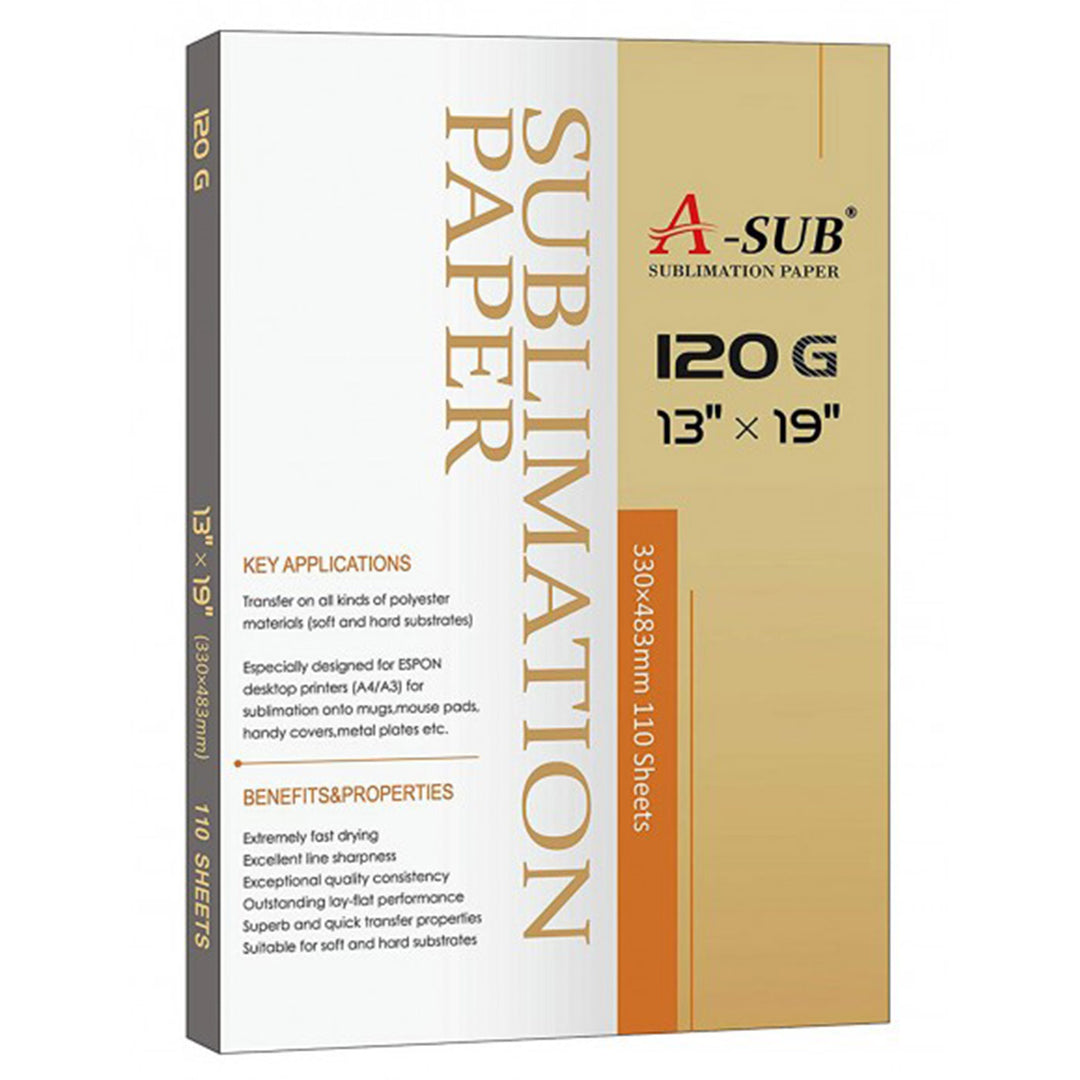A-SUB Sublimation Paper 120gsm - 110 Sheets for Inkjet Printers, T ...