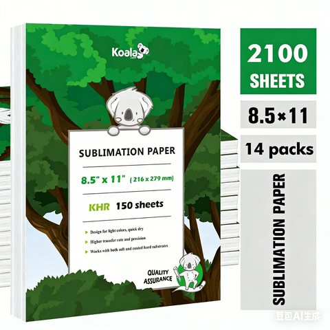 【Bulk Prices】2100-4200 Sheets Koala 100gsm Sublimation Paper – 8.5"x11", for Inkjet Printers, Perfect for T-Shirts, Mugs & DIY Crafts