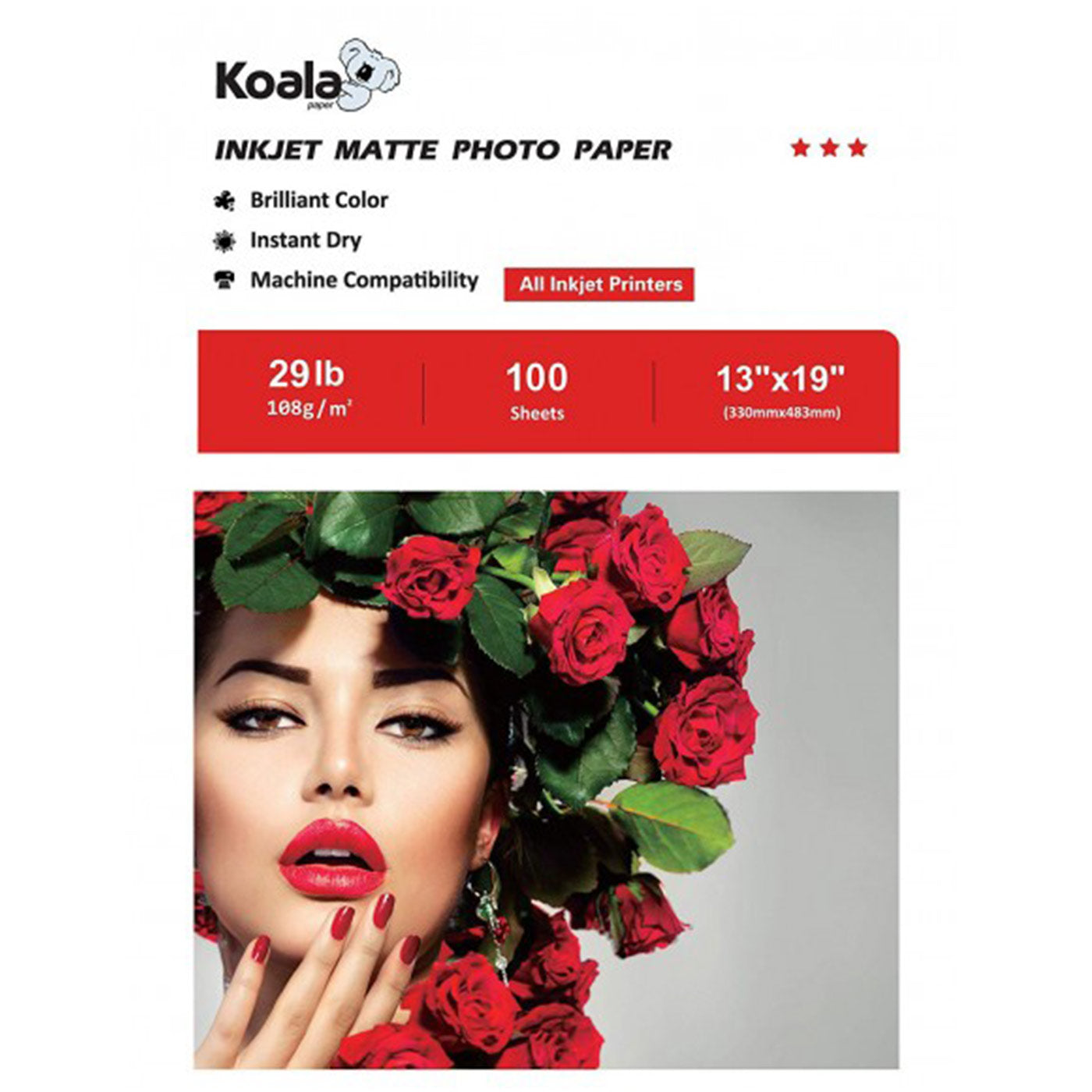 Koala Matte Photo Paper 100 Sheets Used For Inkjet Printer 108gsm koalagp