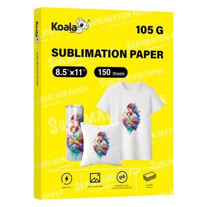 Koala Sublimation Paper 105gsm 150 Sheets Used For All Inkjet Printers 8.5x11 inches