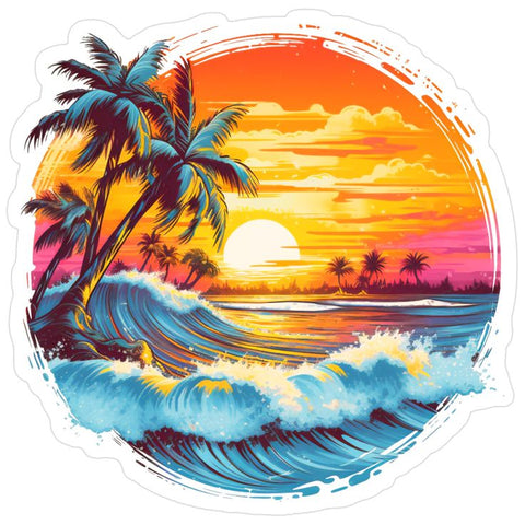 Tropical Sunset Waves - JPG