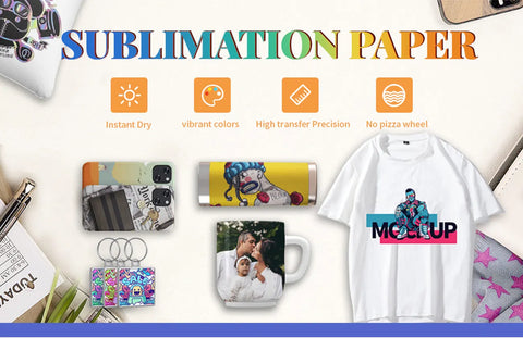 A-SUB Sublimation Paper 125gsm - 110 Sheets for All Inkjet Printers, T ...