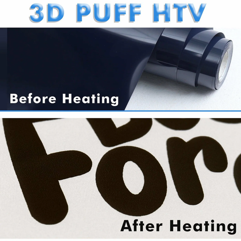 A SUB PU 3D Puff Heat Transfer Vinyl  10''