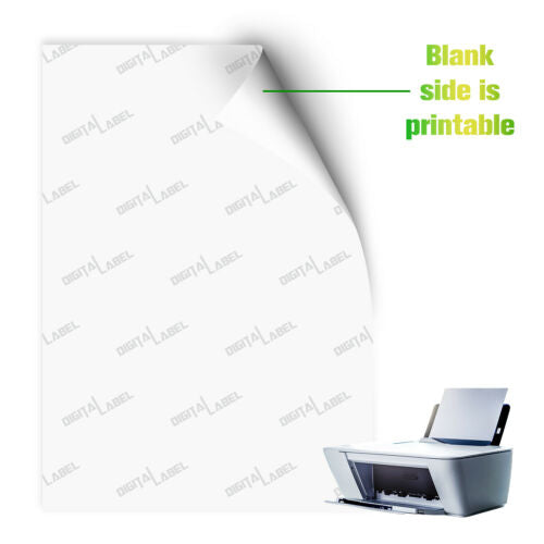 Koala Waterproof Matte Vinyl Sticker Paper Full Sheet for Inkjet Printer 8.5x11 Inches